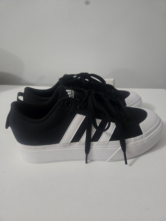 adidas Shoes - Adidas Bravada 2.0 Platform Canvas Sneakers – Black / White – Womens Size 8